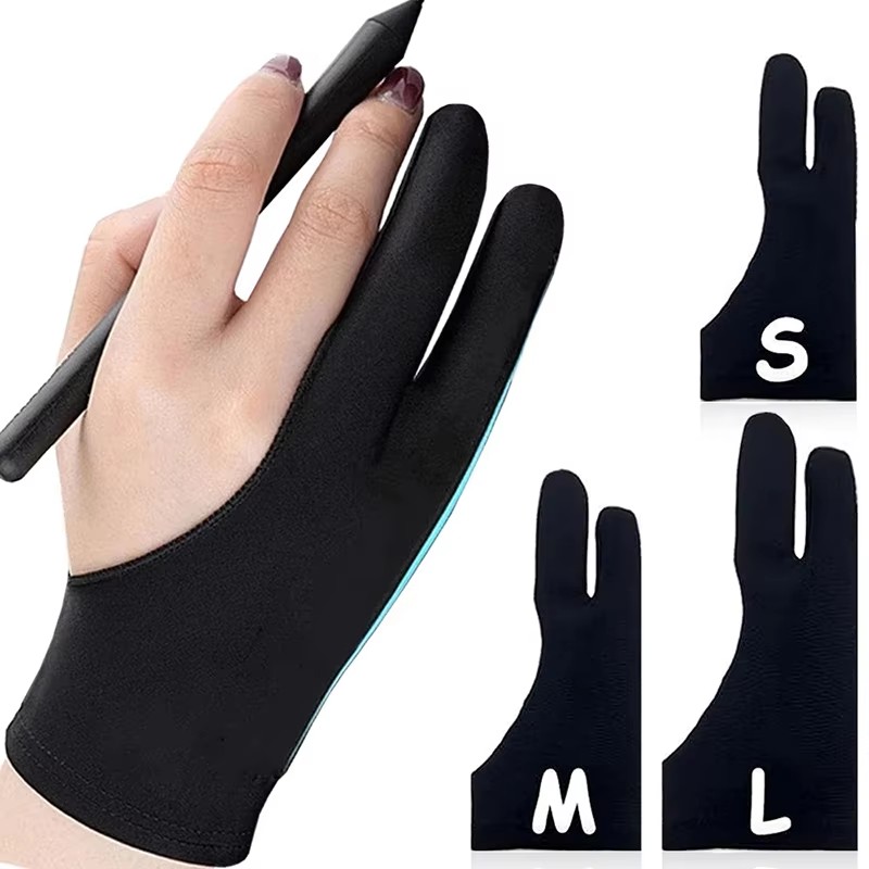 Touch Screen Gloves - Two-Fingers Anti-touch Painting Glove For Drawing
