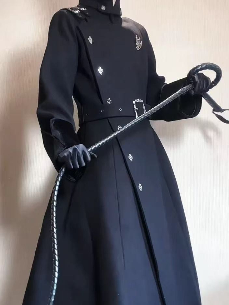 2025 Winter Gothic Belted Slim - Wool Coat Peacoat review and price