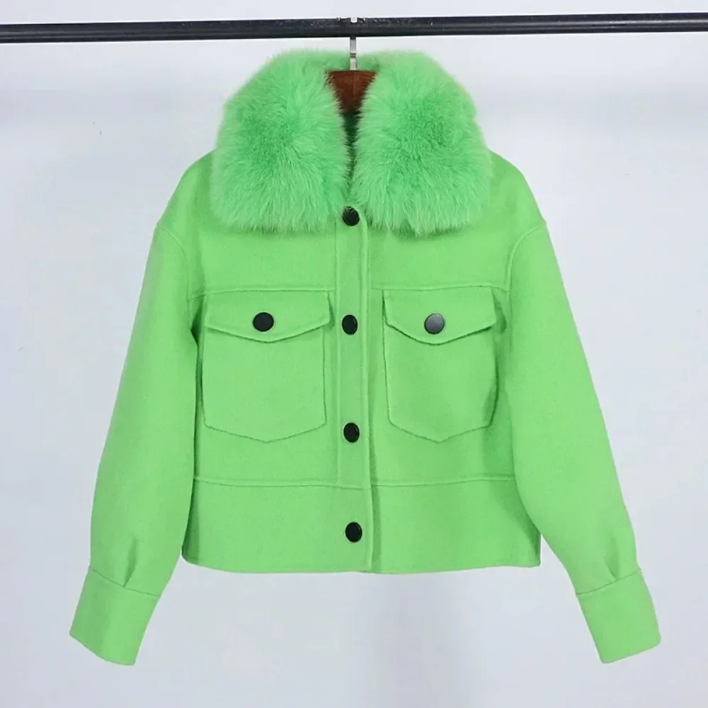 Wool Women Fur Coat New Autumn - Wool Coat Peacoat review and price