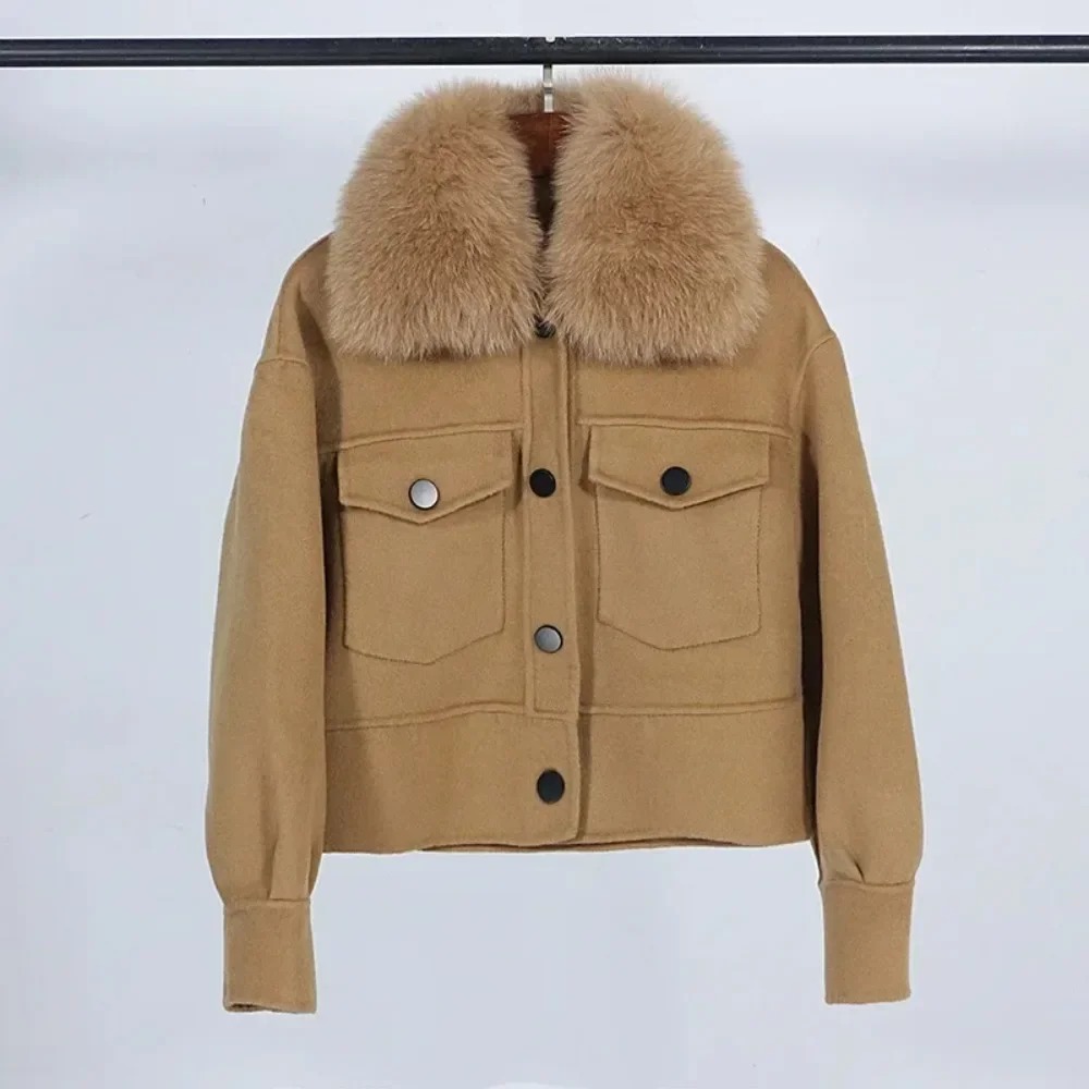 Wool Women Fur Coat New Autumn - Wool Coat Peacoat review and price