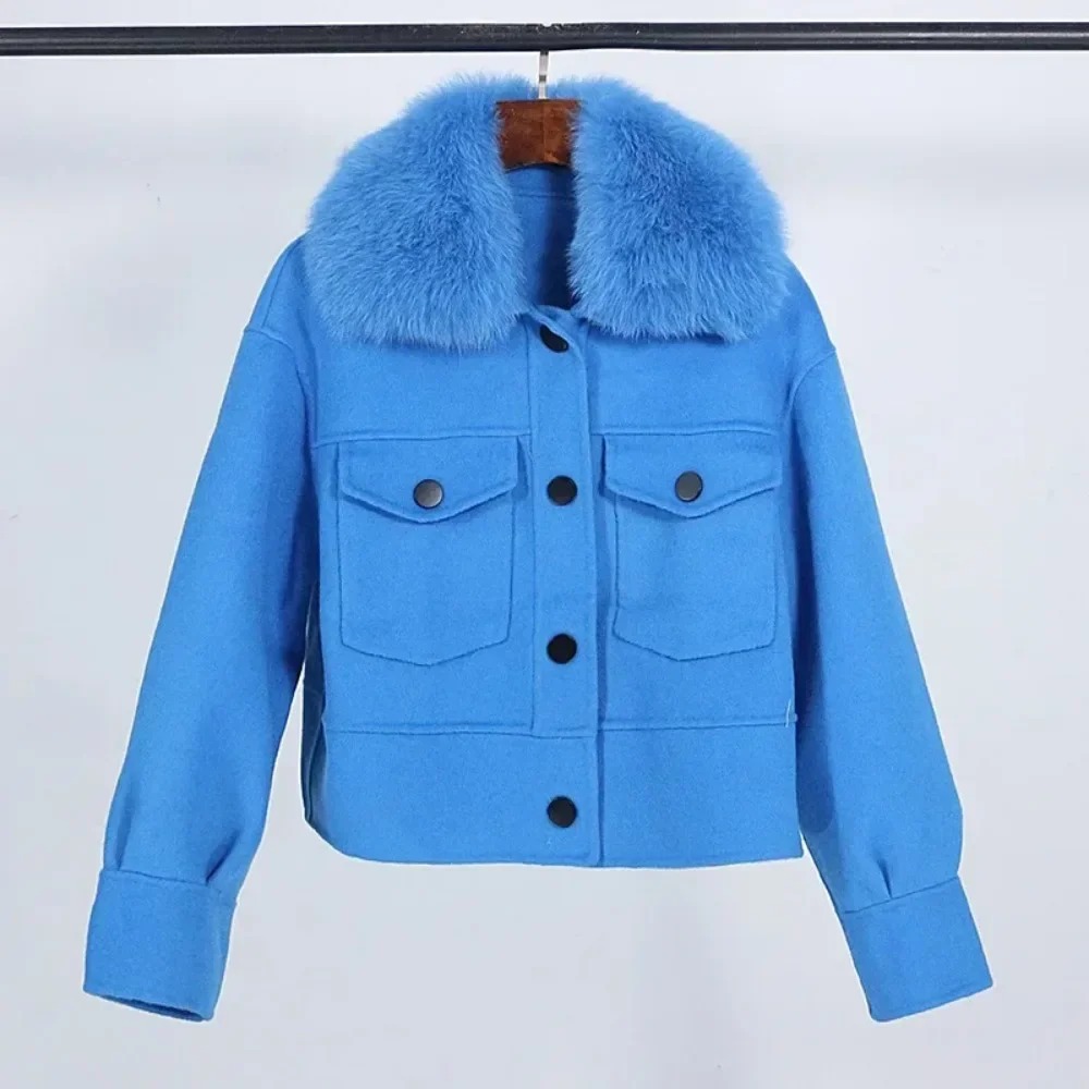 Wool Women Fur Coat New Autumn - Wool Coat Peacoat review and price