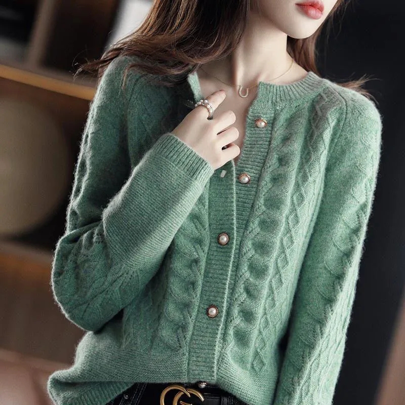 Vintage Knitted Cardigan Jacke - Wool Coat Peacoat review and price