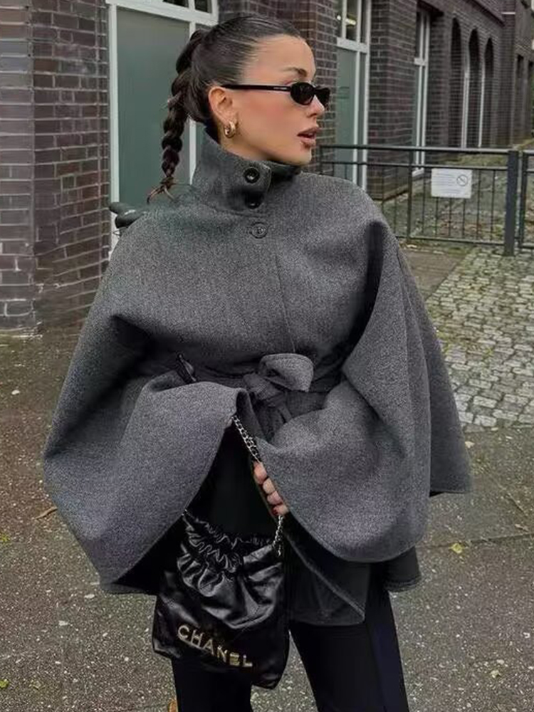 TFMLN Women Woolen Cloak Coats - Wool Coat Peacoat review and price