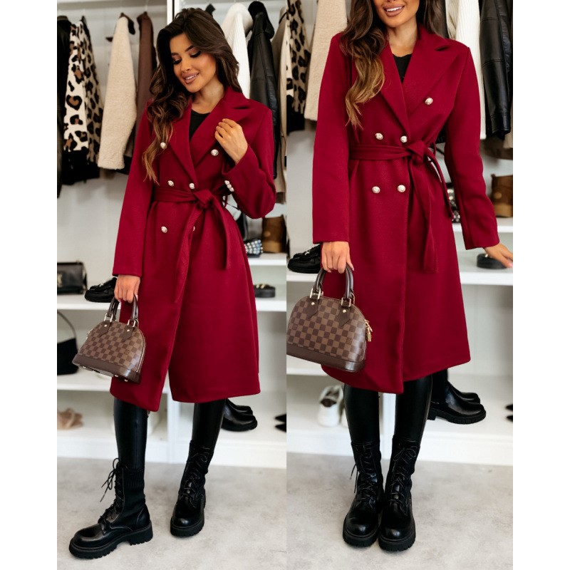 Women's Woolen Coat Autumn Win - Wool Coat Peacoat review and price