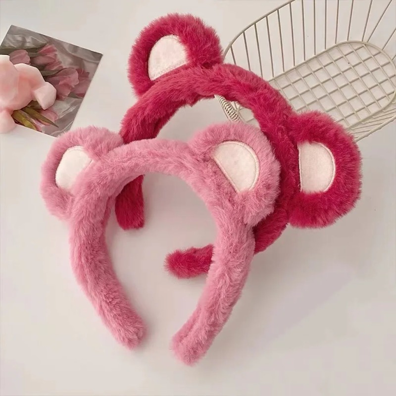 1-5PCS Cute Strawberry Bear Pl - Winter Headband Fleece review and price