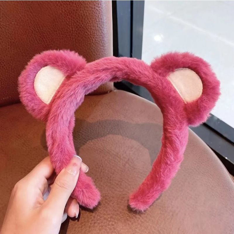 1-5PCS Cute Strawberry Bear Pl - Winter Headband Fleece review and price