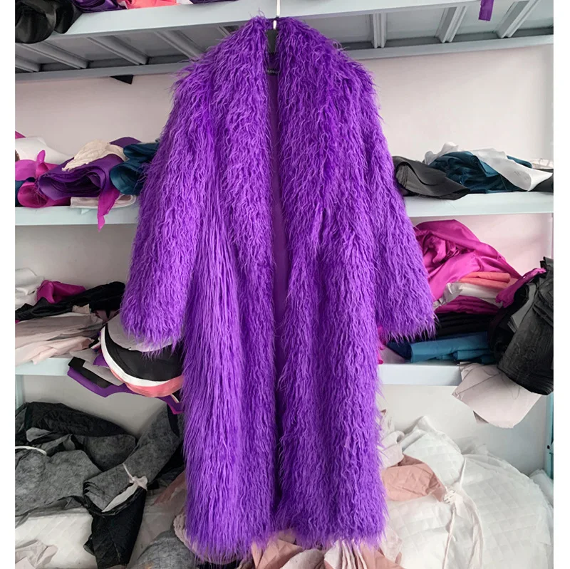 Women Imitation Sheep Faux Fur - Wool Coat Peacoat review and price