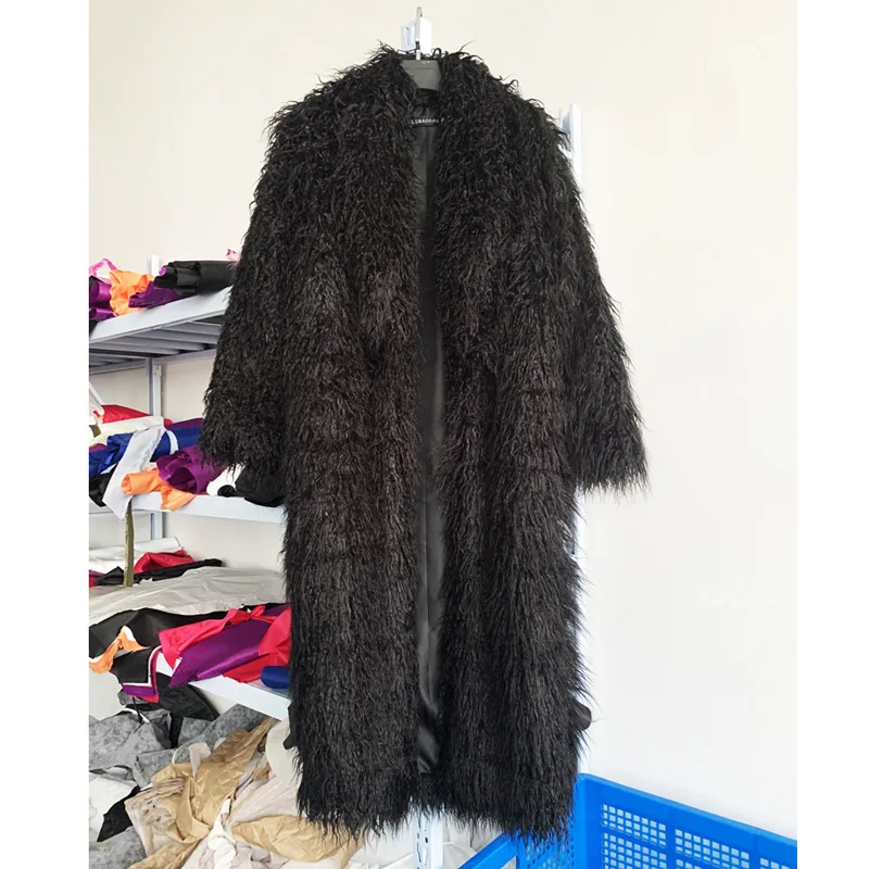 Women Imitation Sheep Faux Fur - Wool Coat Peacoat review and price