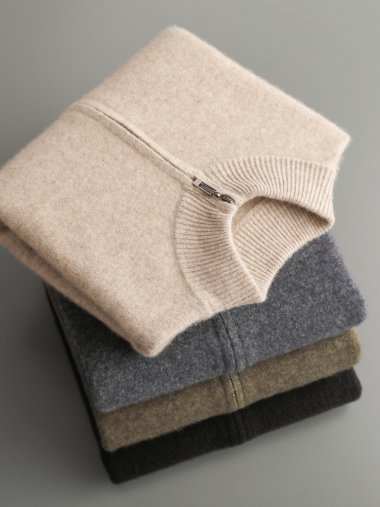 100% Merino Wool Men's Knitwea - Wool Coat Peacoat review and price