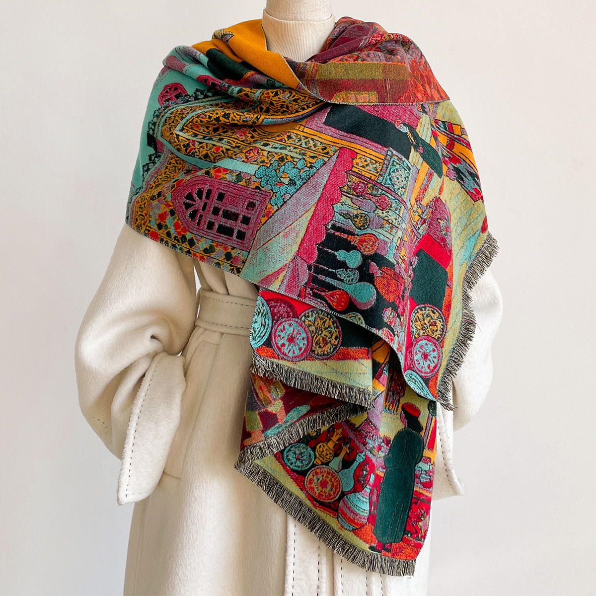 Women Imitation Cashmere Scarf - Shawl Wrap Winter review and price