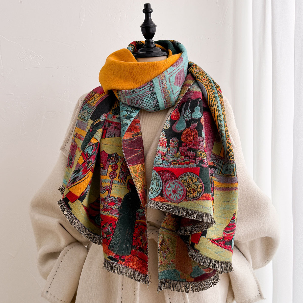 Women Imitation Cashmere Scarf - Shawl Wrap Winter review and price