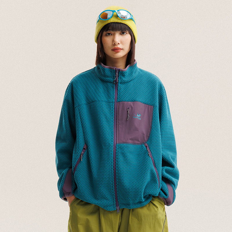 Autumn Winter Polar Fleece Wav - Wool Coat Peacoat review and price