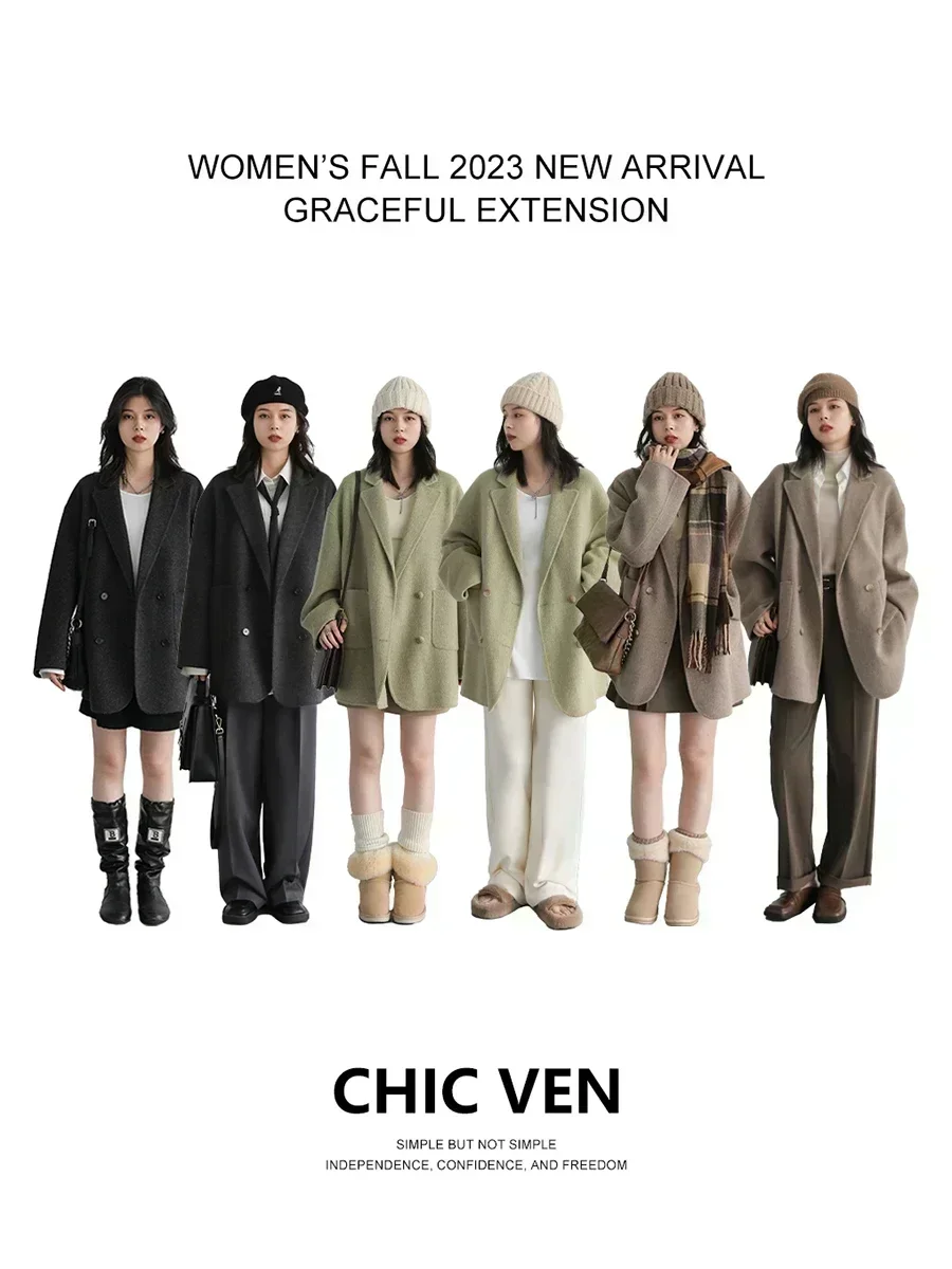CHIC VEN Women's Woolen Coats  - Wool Coat Peacoat review and price