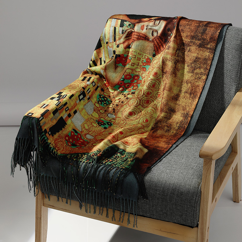 Luxury Brand Oil Painting Cash - Shawl Wrap Winter review and price