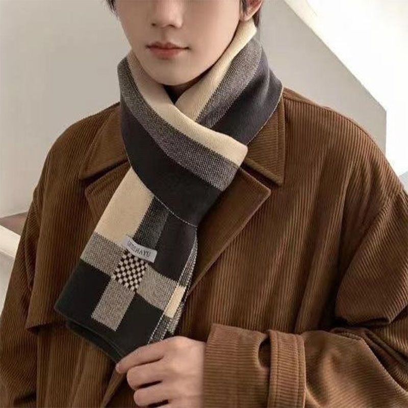 New Winter Men Scarf Keep Warm - Wool Scarf Men review and price